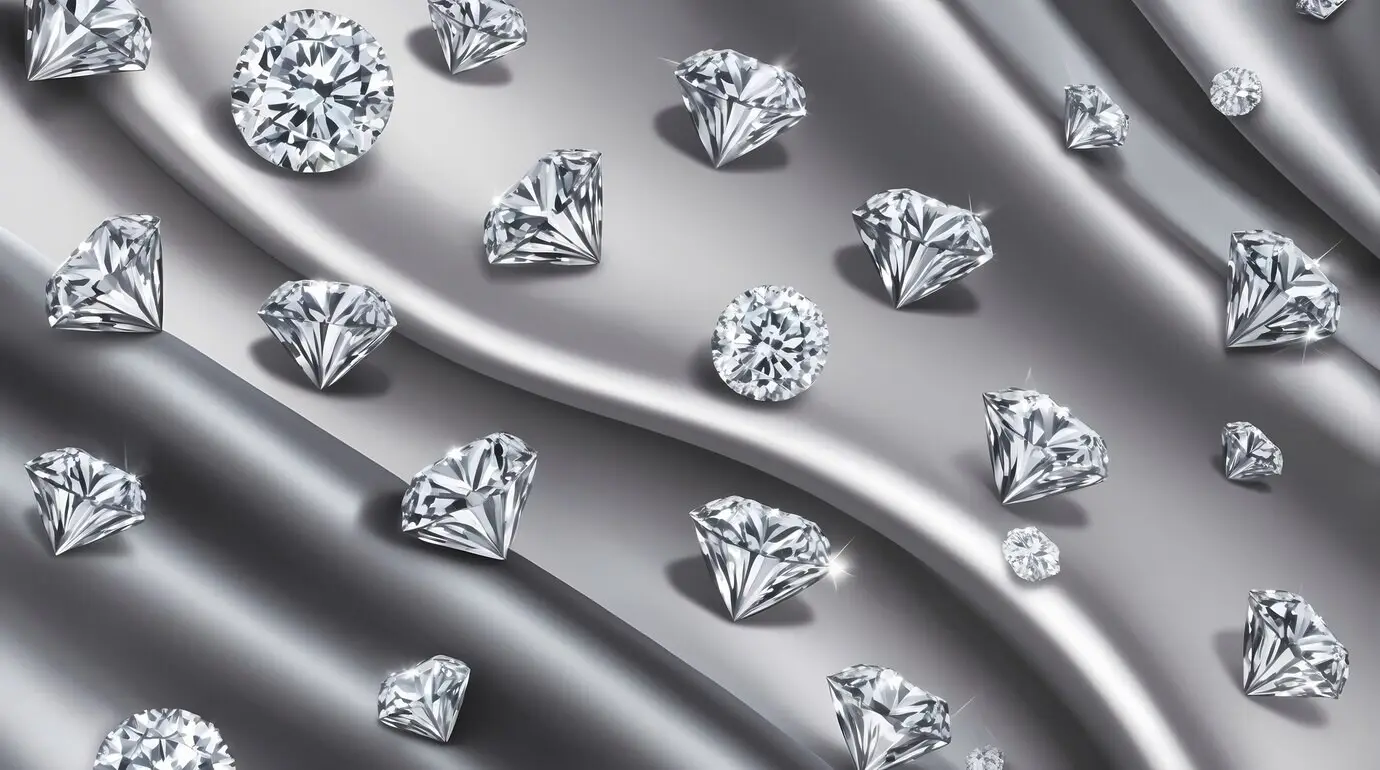 Digitale Kunst mit luxuriös glänzenden Diamanten